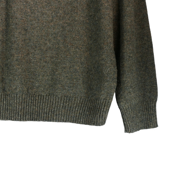 Cabela's Mens XL Marled Green Gray Wool Blend Sweater Holiday Ski Oversized - Picture 4 of 7